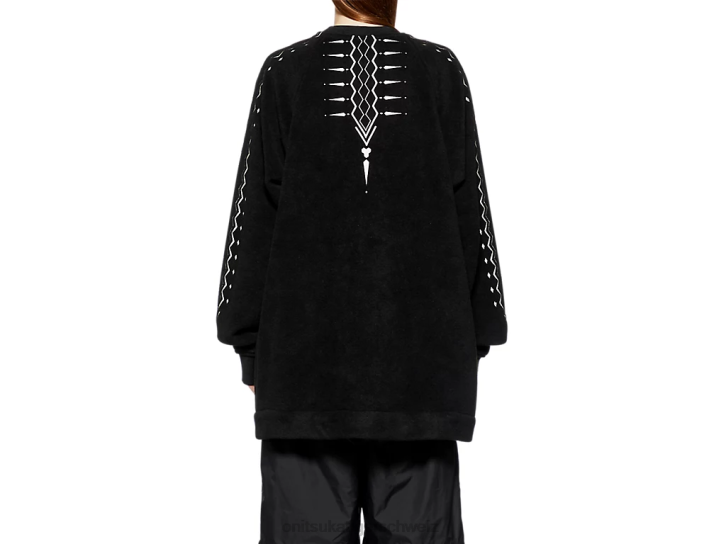 Onitsuka Tiger übergroßes Oberteil Männer Schwarz-Weiss 8X88429 Kleidung