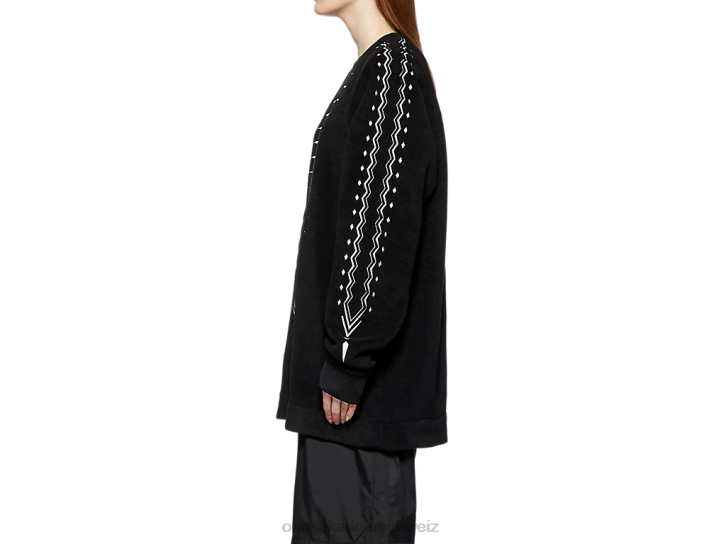 Onitsuka Tiger übergroßes Oberteil Männer Schwarz-Weiss 8X88429 Kleidung