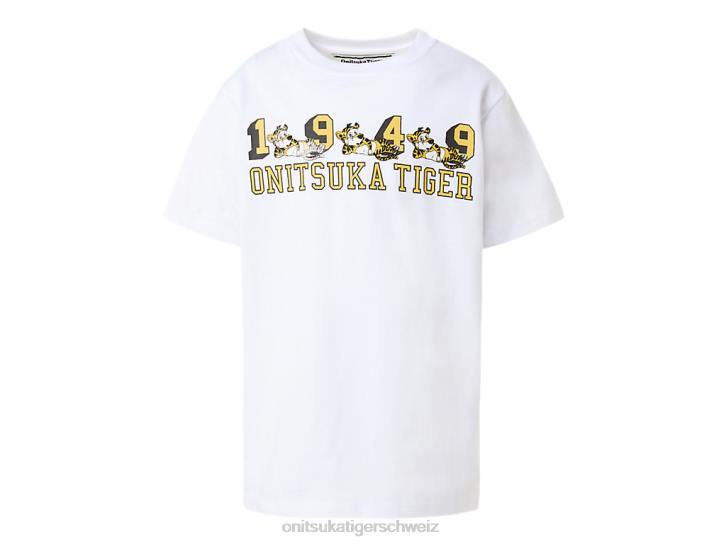 Onitsuka Tiger Grafik-T-Shirt Kinder echt weiß 8X88675 Kleidung