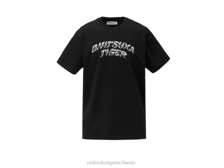 Onitsuka Tiger Grafik-T-Shirt Männer Schwarz 8X88424 Kleidung