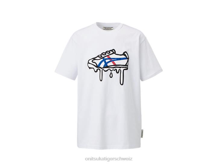 Onitsuka Tiger Grafik-T-Shirt Männer Weiß 8X88444 Kleidung