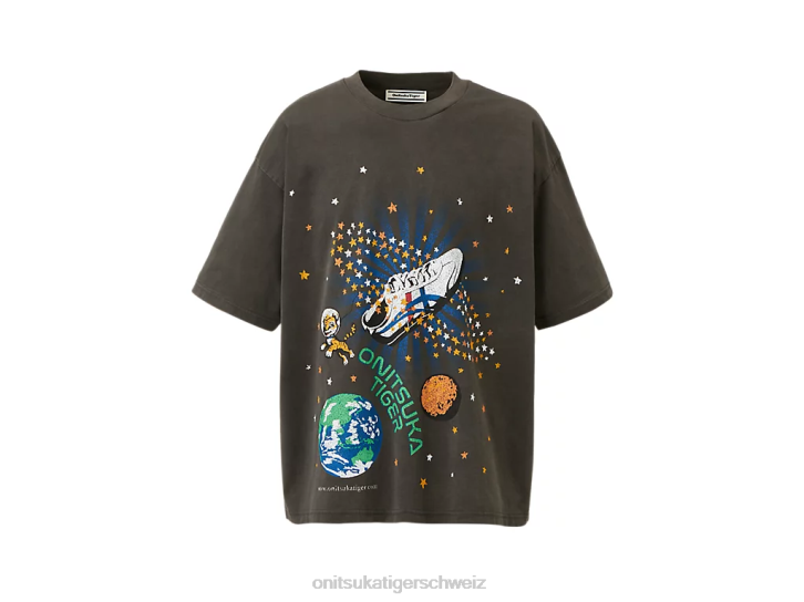 Onitsuka Tiger Grafik-T-Shirt Männer dunkelgrau 8X88435 Kleidung