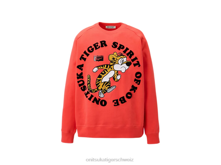 Onitsuka Tiger Sweat-Top Männer Rosa 8X88438 Kleidung