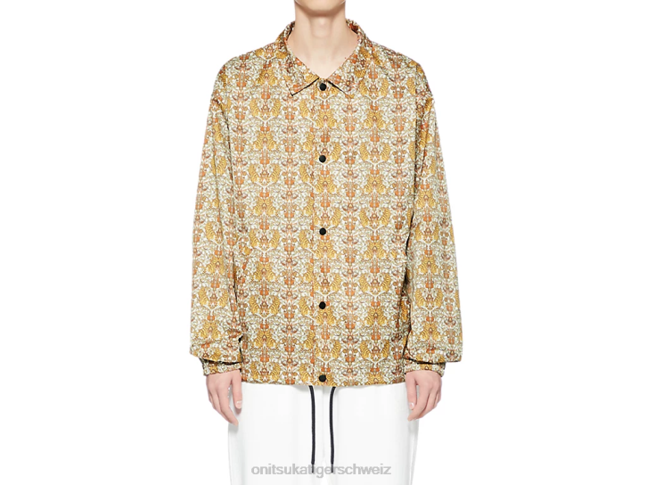 Onitsuka Tiger p Coach-Jacke Männer cremefarben 8X88406 Kleidung