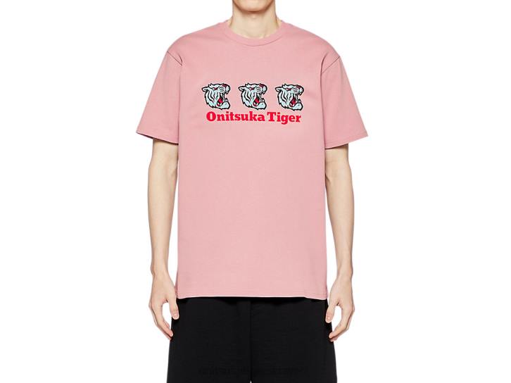 Onitsuka Tiger Grafik-T-Shirt unisex Hell-Pink 8X88391 Kleidung