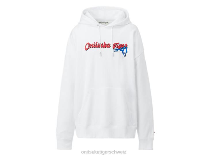 Onitsuka Tiger Hoodie-Oberteil unisex Weiß 8X88478 Kleidung