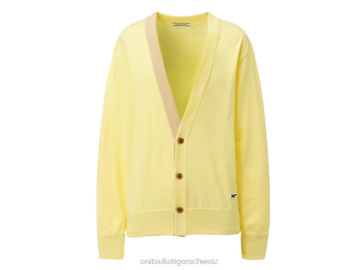 Onitsuka Tiger Strickjacke unisex hellgelb 8X88480 Kleidung