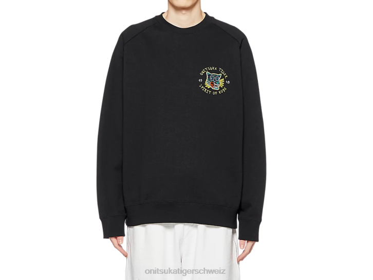 Onitsuka Tiger Sweat-Top unisex Schwarz 8X88394 Kleidung