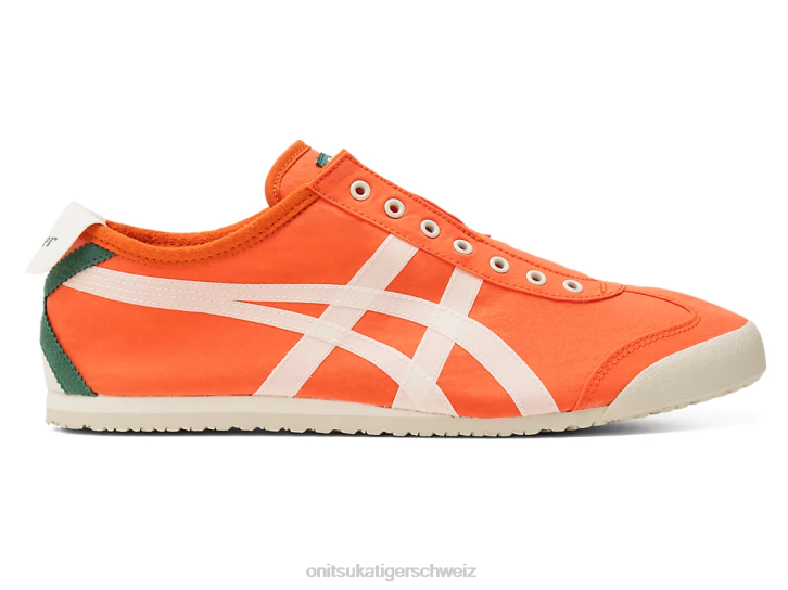Onitsuka Tiger Mexiko 66 Slip-on unisex zinnoberrote Tomate/Sahne 8X88119 Schuhe