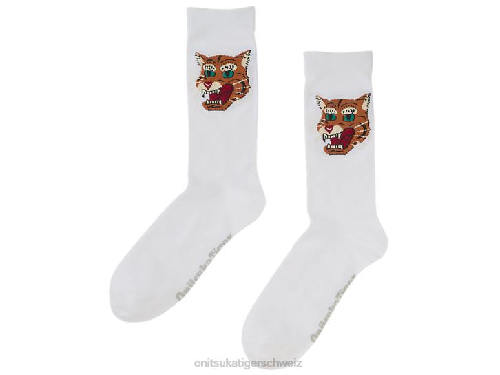 Onitsuka Tiger mittlere Socken unisex Weiß 8X88502 Zubehör