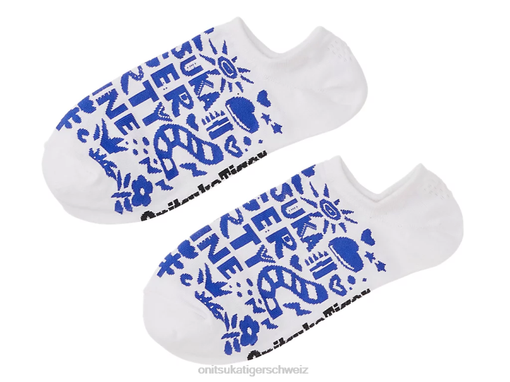 Onitsuka Tiger unsichtbare Socken unisex Weiß 8X88497 Zubehör